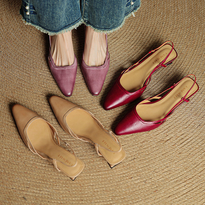 Tessia Genuine Leather Heels