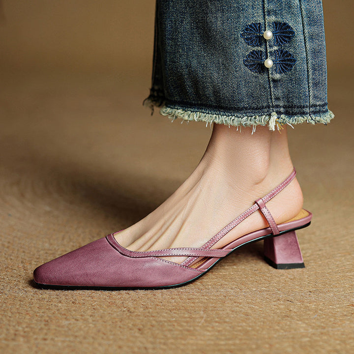 Tessia Genuine Leather Heels