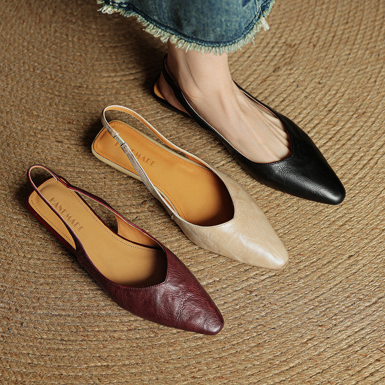 Leira Genuine Leather Flats