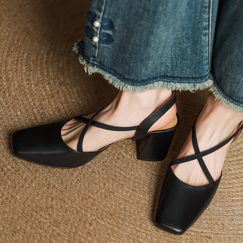 Alissa Genuine Leather Heels