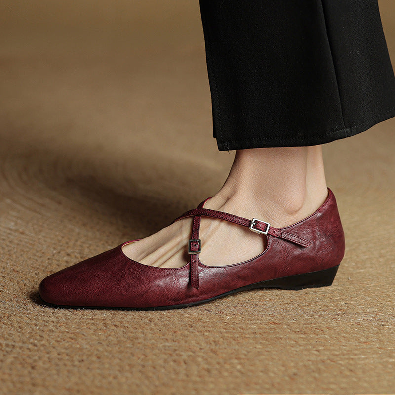 Odessa Genuine Leather Flats