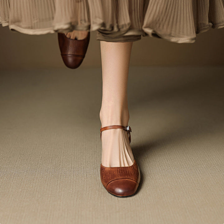 Savira Genuine Leather Heels