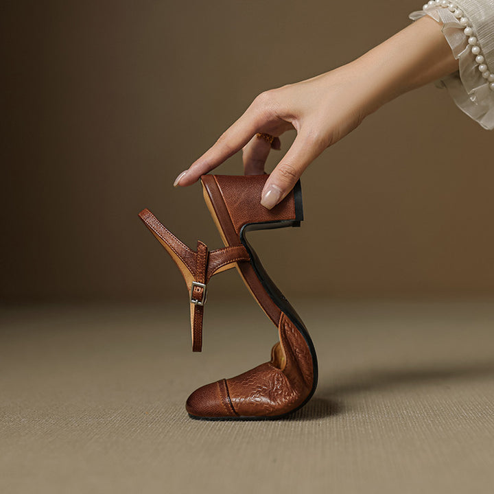 Savira Genuine Leather Heels