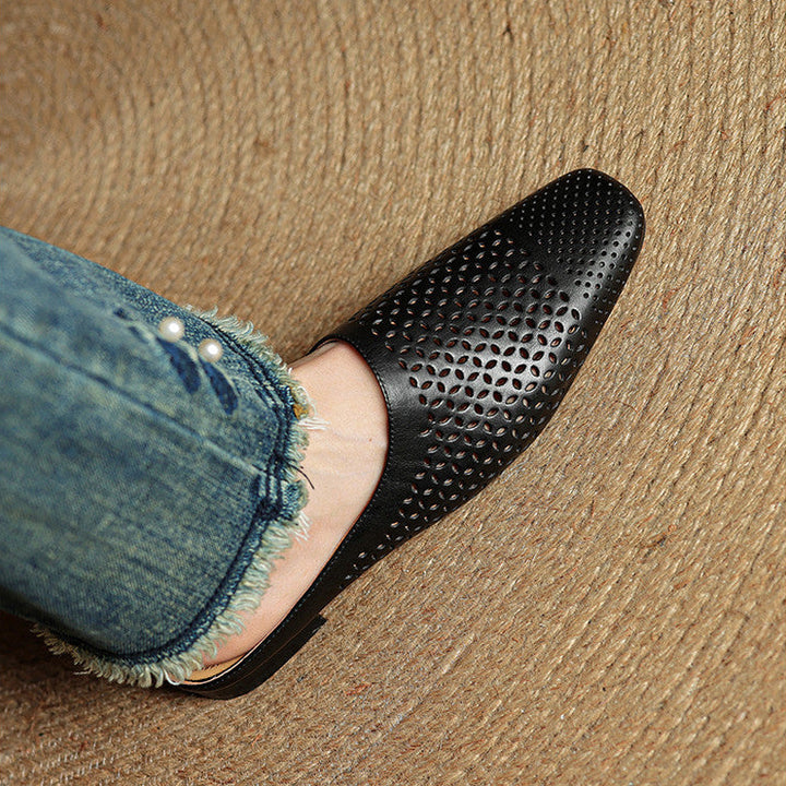 Delia Genuine Leather Mules