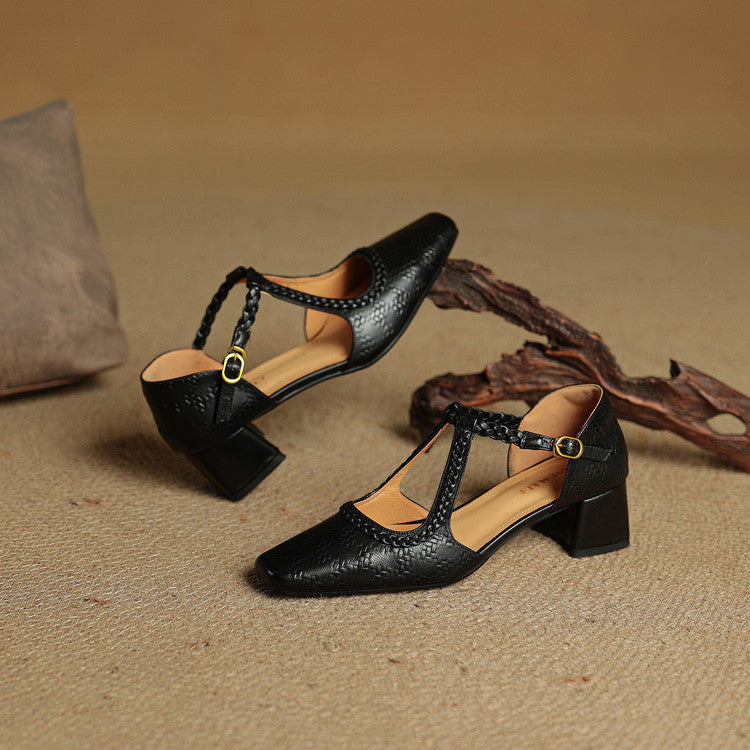 Tayna Genuine Leather Heels