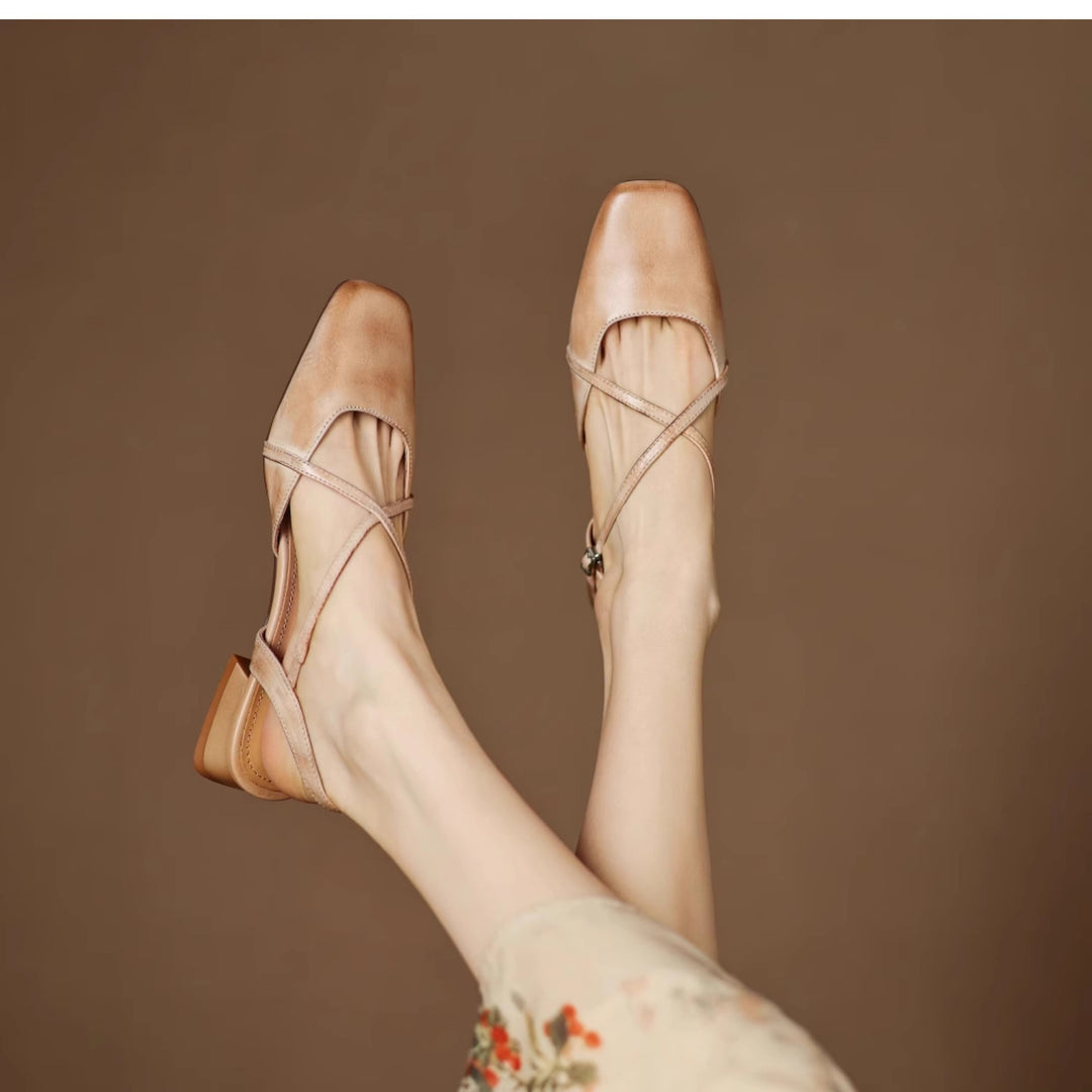 Saline Genuine Leather Flats