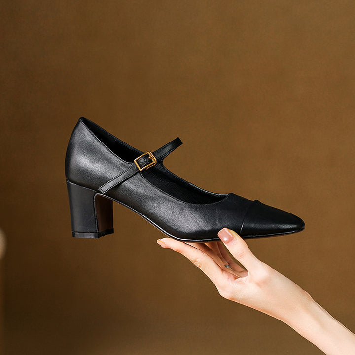 Estelle Genuine Leather Heels