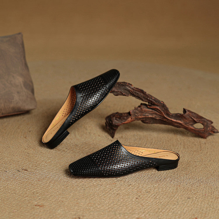 Delia Genuine Leather Mules