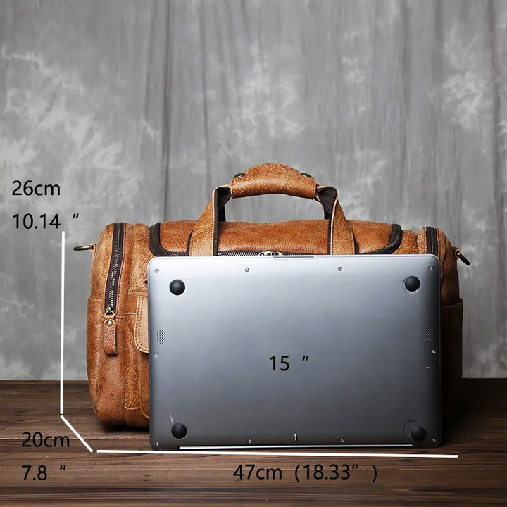 Callum Bay Genuine Leather Duffle Bag