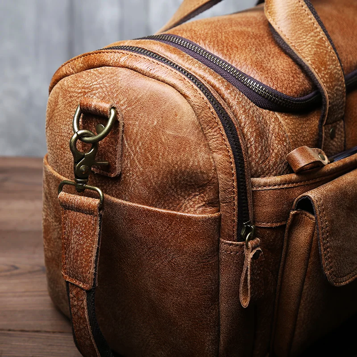 Callum Bay Genuine Leather Duffle Bag
